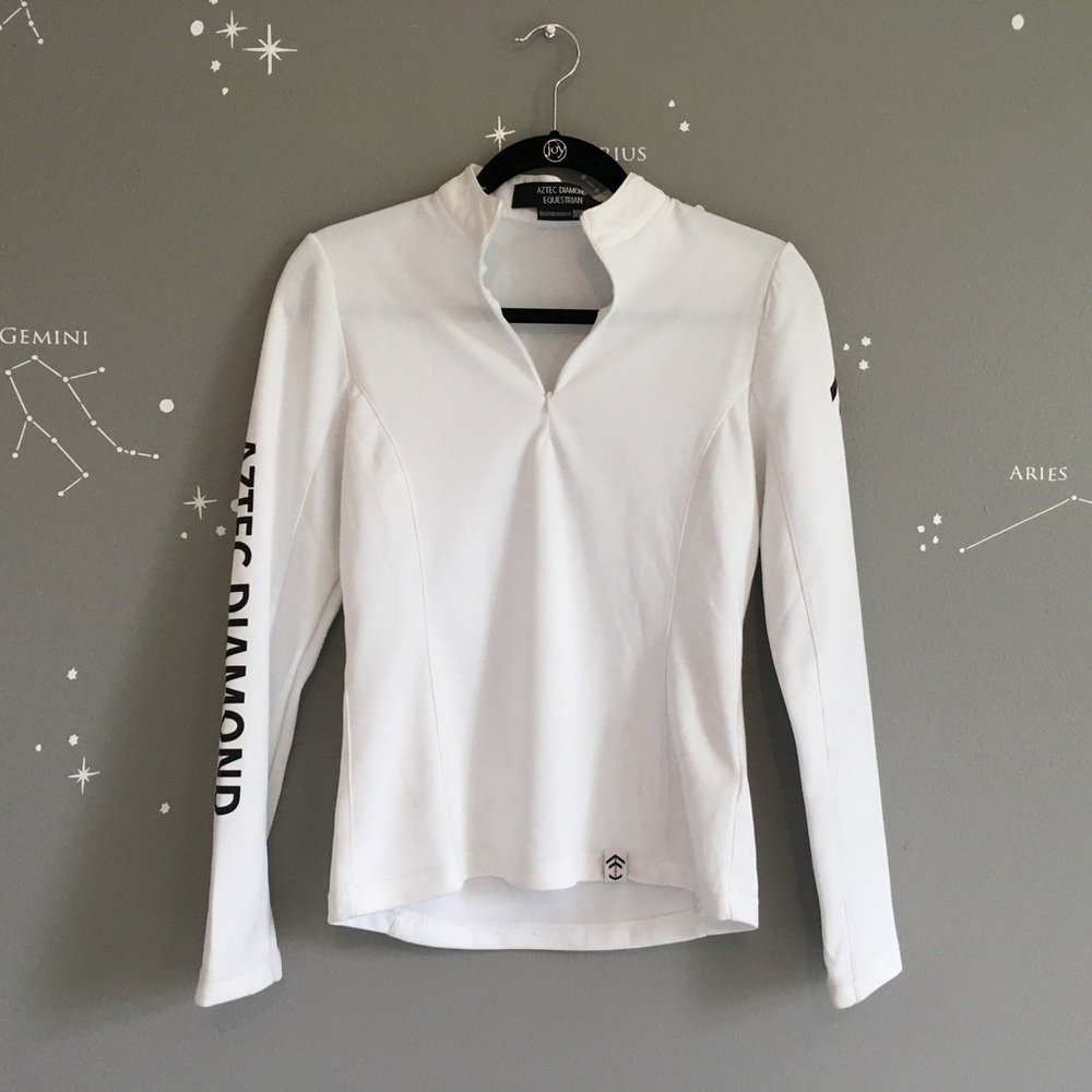 aztecs diamond equestrian white zip up